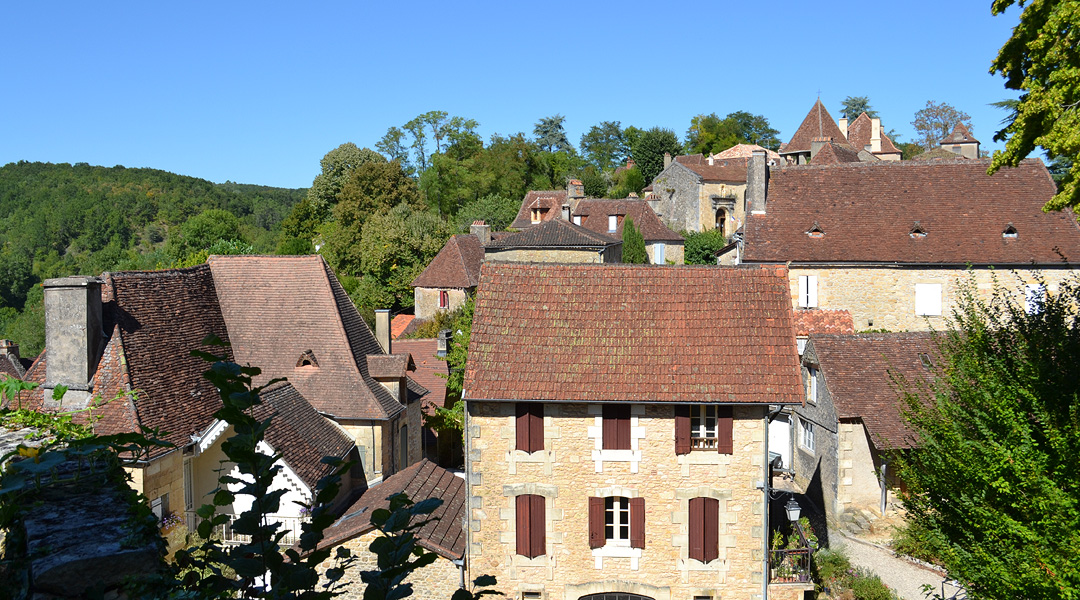 Limeuil village rooftops.